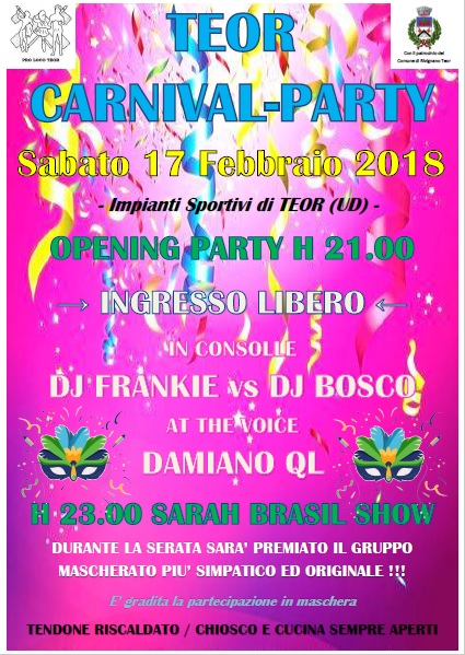 Locandina CARNEVALE TEOR 2018